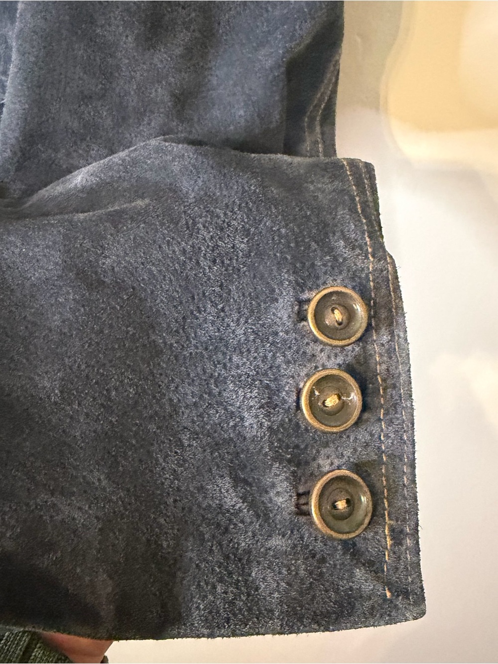 Wilsons Leather Genuine Suede Belted Safari Jacket Blue Women’s XL Coat Winter - Picture 8 of 13